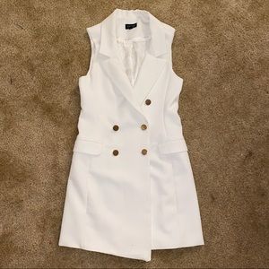 Topshop Whitw Long Vest